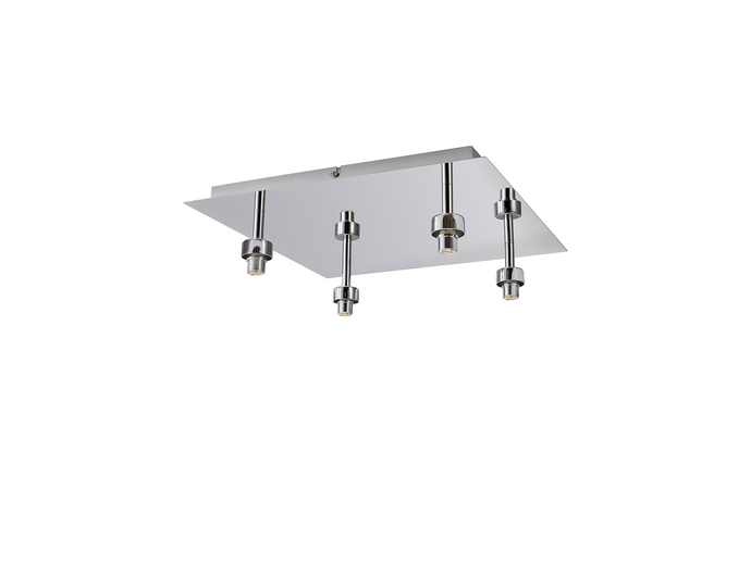C-Lighting Capel Polished Chrome Square 4 Light G9 Universal 40cm Flush Light, Suitable For A Vast Selection Of Glass Shades - 42509