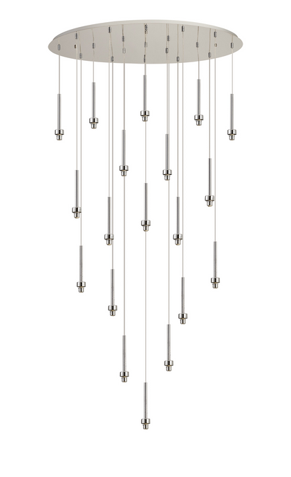 C-Lighting Capel Polished Chrome 19 Light G9 Universal 2m Oval Multiple Pendant, Suitable For A Vast Selection Of Glass- 52039