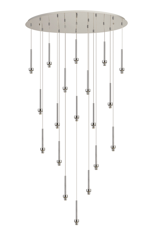 C-Lighting Capel Polished Chrome 19 Light G9 Universal 2m Oval Multiple Pendant, Suitable For A Vast Selection Of Glass- 52039