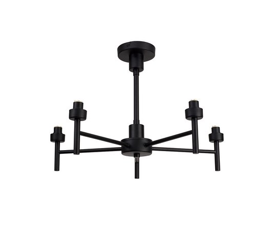 C-Lighting Capel Satin Black 5 Light G9 Universal Telescopic Light, Suitable For A Vast Selection Of Glass Shades - 52050