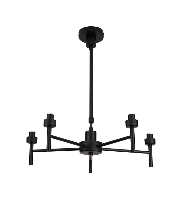 C-Lighting Capel Satin Black 5 Light G9 Universal Telescopic Light, Suitable For A Vast Selection Of Glass Shades - 52050