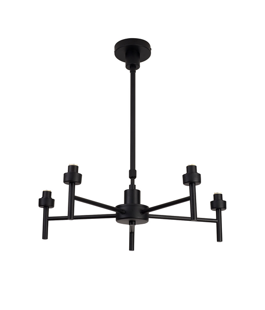C-Lighting Capel Satin Black 5 Light G9 Universal Telescopic Light, Suitable For A Vast Selection Of Glass Shades - 52050