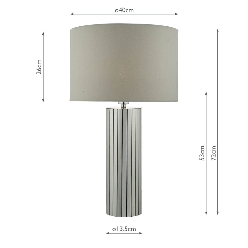 Load image into Gallery viewer, Dar Lighting CAS4250 Cassandra Table Lamp Polished Chrome complete with Shade - 23177
