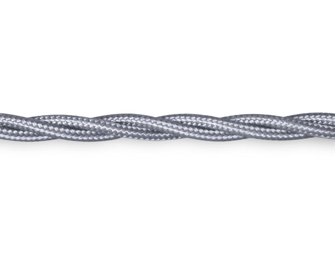 Canterbury Lighting 3 Core Silver Twisted Braid Lighting Flex