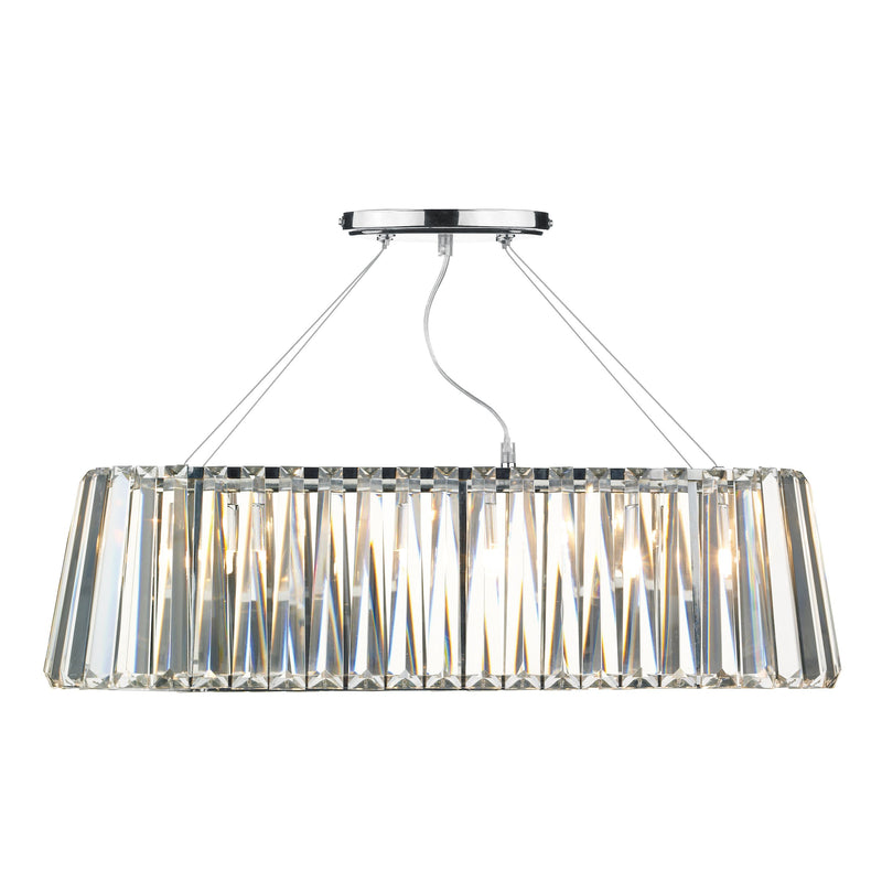 Load image into Gallery viewer, Dar Lighting CEC0350 Cecilia 3 Light G9 Oval Linear Pendant Bar - 15933
