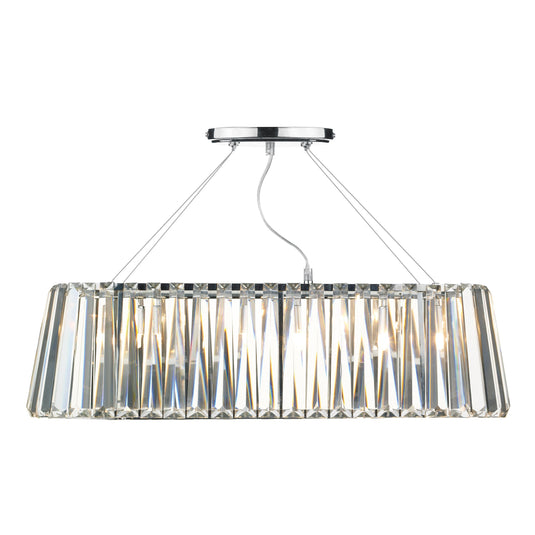 Dar Lighting CEC0350 Cecilia 3 Light G9 Oval Linear Pendant Bar - 15933