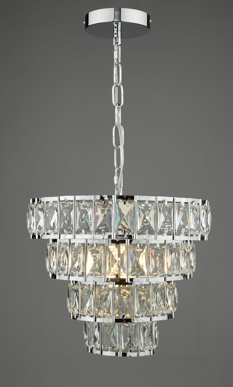 Load image into Gallery viewer, Dar Lighting CER0150 Cerys Single Pendant Polished Chrome Crystal - 36880
