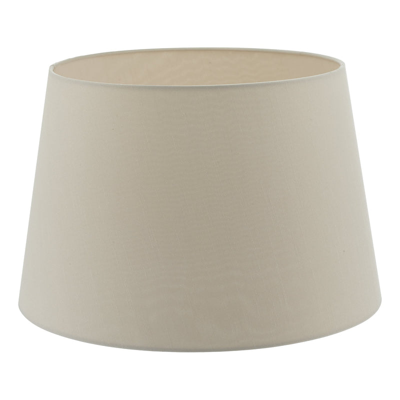Load image into Gallery viewer, Dar Lighting CEZ1429 Cezanne Taupe Faux Silk Tapered Drum Shade 35cm - 34941
