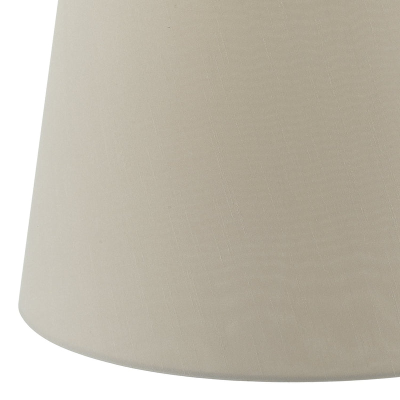 Load image into Gallery viewer, Dar Lighting CEZ1429 Cezanne Taupe Faux Silk Tapered Drum Shade 35cm - 34941
