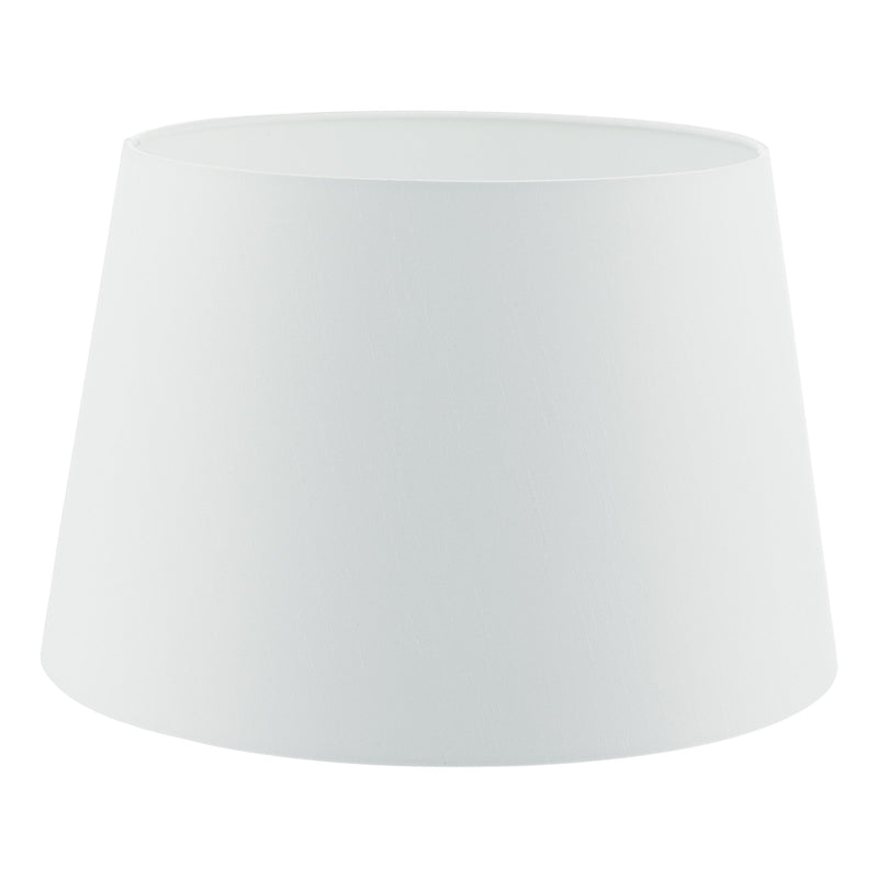 Load image into Gallery viewer, Dar Lighting CEZ142 Cezanne White Faux Silk Tapered Drum Shade 35cm - 34940
