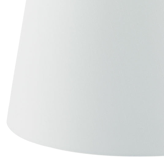 Dar Lighting CEZ142 Cezanne White Faux Silk Tapered Drum Shade 35cm - 34940