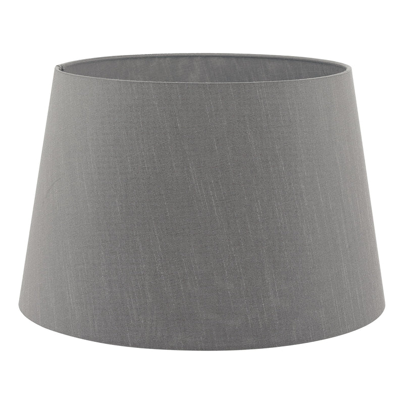 Load image into Gallery viewer, Dar Lighting CEZ1439 Cezanne Grey Faux Silk Tapered Drum Shade 35cm - 34942
