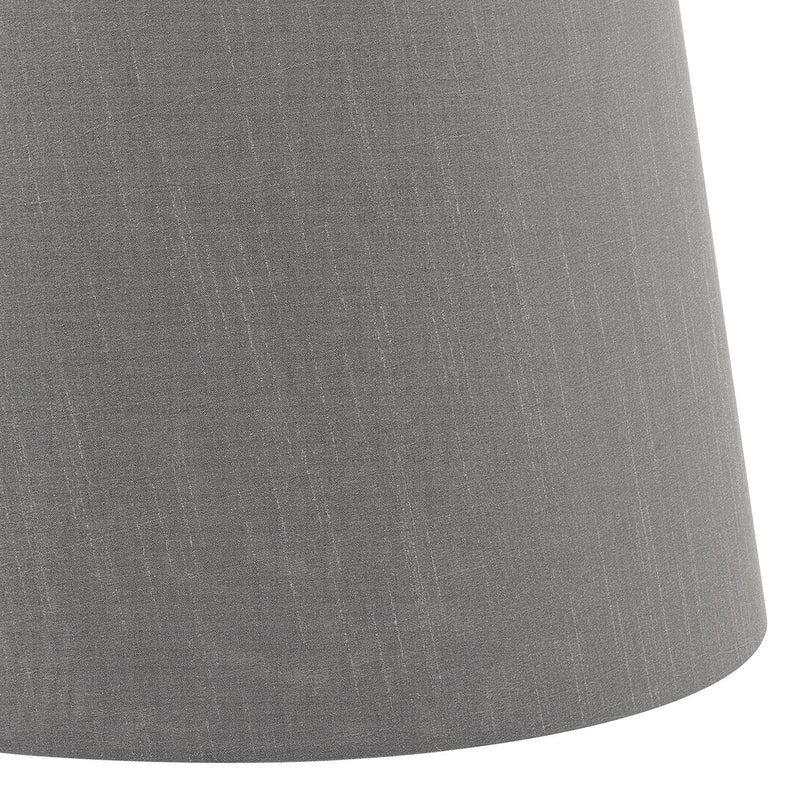 Load image into Gallery viewer, Dar Lighting CEZ1439 Cezanne Grey Faux Silk Tapered Drum Shade 35cm - 34942
