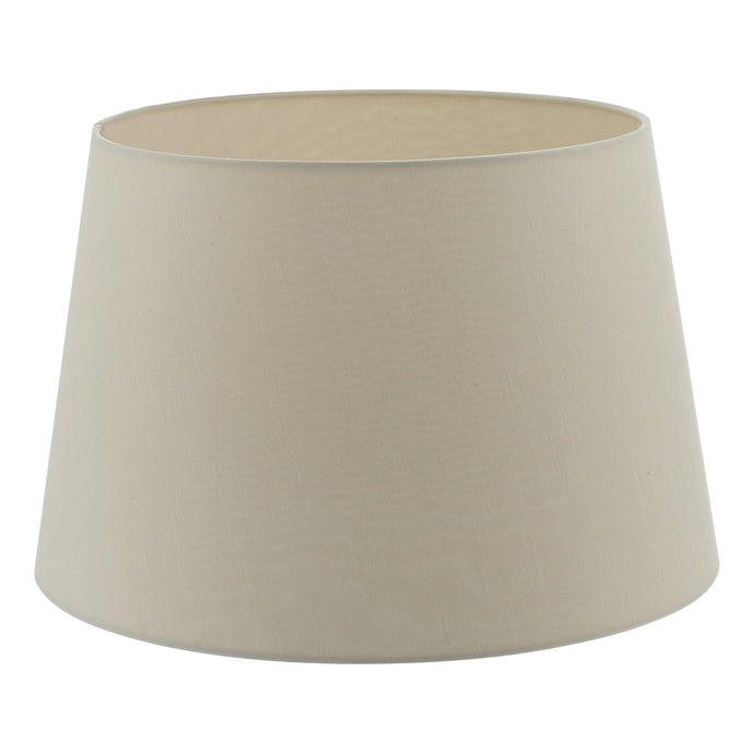 Dar Lighting CEZ1629 Cezanne Taupe Faux Silk Tapered Drum Shade 40cm - 34943