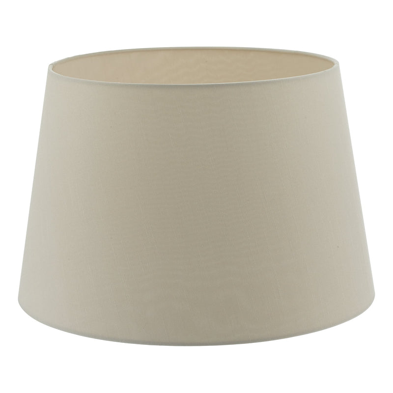 Load image into Gallery viewer, Dar Lighting CEZ1629 Cezanne Taupe Faux Silk Tapered Drum Shade 40cm - 34943
