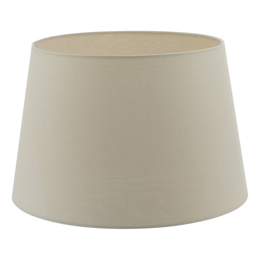 Dar Lighting CEZ1629 Cezanne Taupe Faux Silk Tapered Drum Shade 40cm - 34943