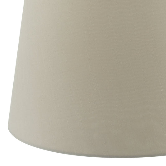 Dar Lighting CEZ1629 Cezanne Taupe Faux Silk Tapered Drum Shade 40cm - 34943