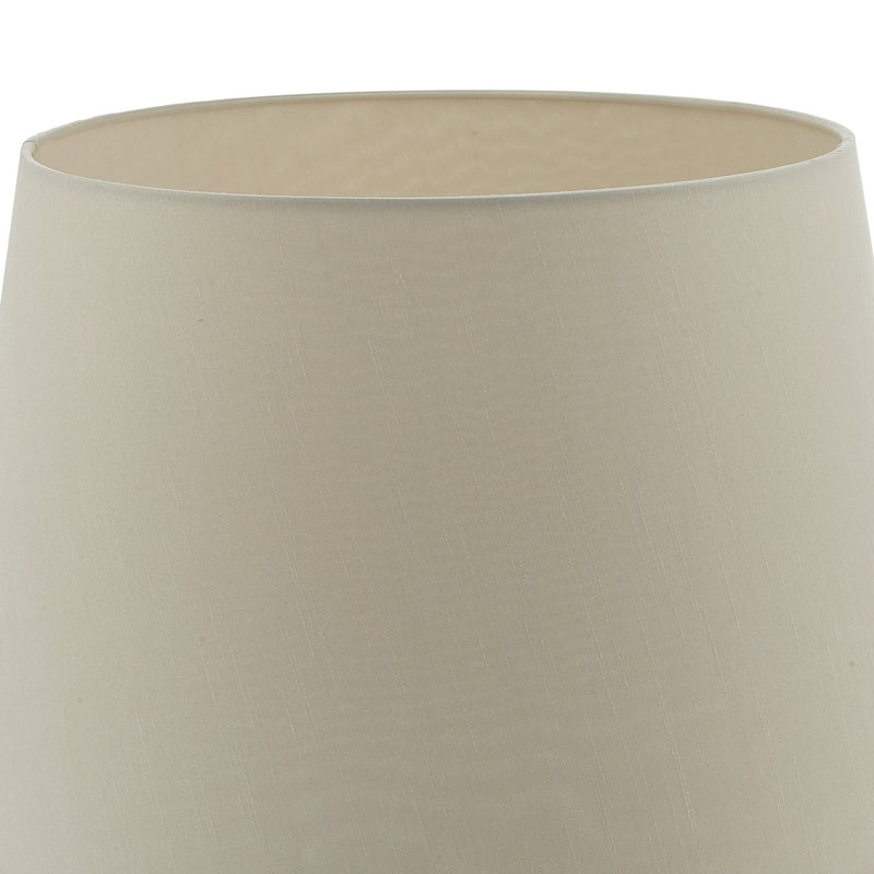Load image into Gallery viewer, Dar Lighting CEZ1629 Cezanne Taupe Faux Silk Tapered Drum Shade 40cm - 34943
