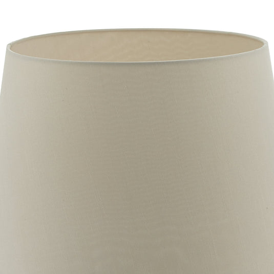 Dar Lighting CEZ1629 Cezanne Taupe Faux Silk Tapered Drum Shade 40cm - 34943
