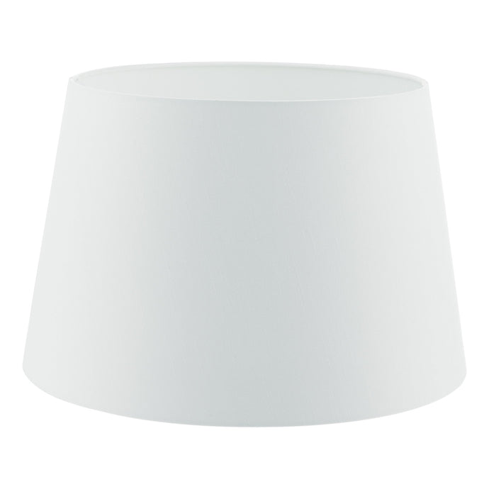 Dar Lighting CEZ162 Cezanne White Faux Silk Tapered Drum Shade White 40cm - 22607