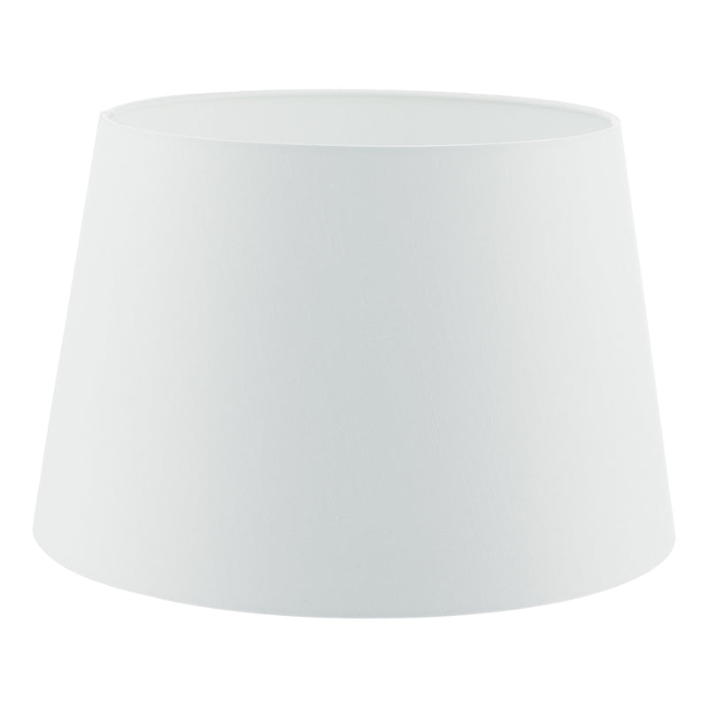 Load image into Gallery viewer, Dar Lighting CEZ162 Cezanne White Faux Silk Tapered Drum Shade White 40cm - 22607
