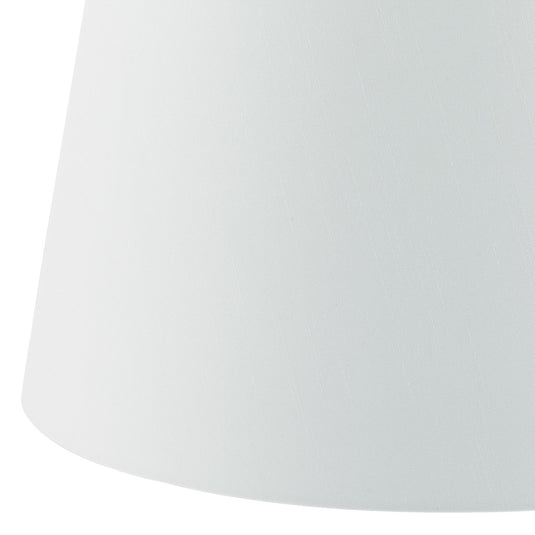 Dar Lighting CEZ162 Cezanne White Faux Silk Tapered Drum Shade White 40cm - 22607