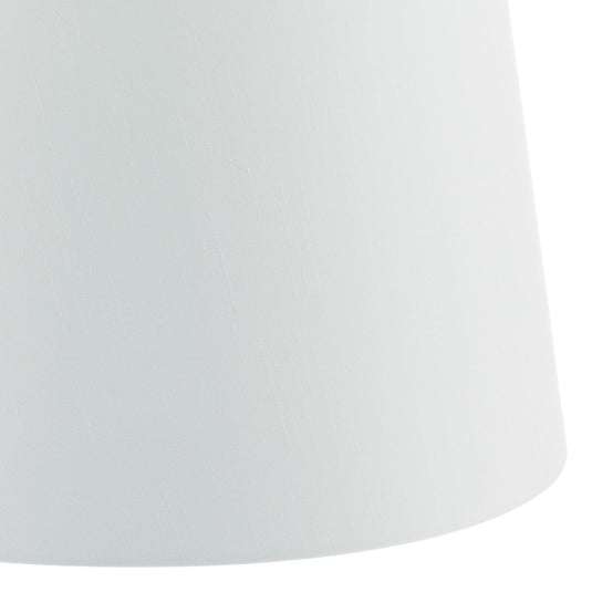 Dar Lighting CEZ162 Cezanne White Faux Silk Tapered Drum Shade White 40cm - 22607