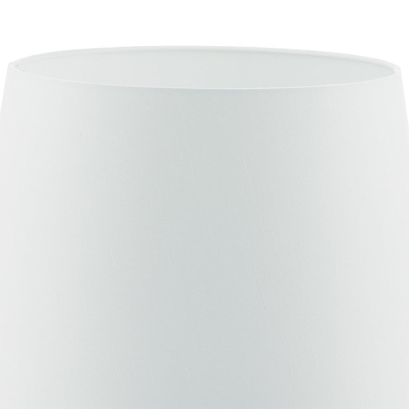 Load image into Gallery viewer, Dar Lighting CEZ162 Cezanne White Faux Silk Tapered Drum Shade White 40cm - 22607
