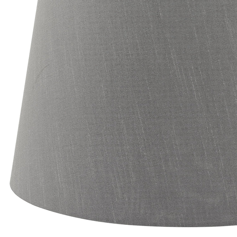 Load image into Gallery viewer, Dar Lighting CEZ1639 Cezanne Grey Faux Silk Tapered Drum Shade 40cm - 34944
