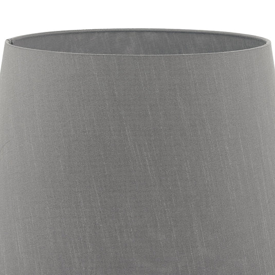 Dar Lighting CEZ1639 Cezanne Grey Faux Silk Tapered Drum Shade 40cm - 34944