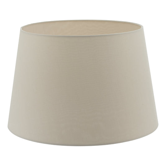 Dar Lighting CEZ1829 Cezanne Taupe Faux Silk Tapered Drum Shade 45cm - 34946