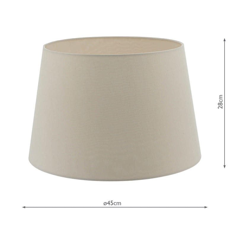 Load image into Gallery viewer, Dar Lighting CEZ1829 Cezanne Taupe Faux Silk Tapered Drum Shade 45cm - 34946
