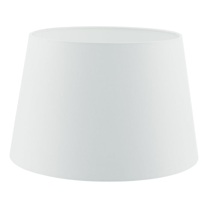 Dar Lighting CEZ182 Cezanne White Faux Silk Tapered Drum Shade 45cm - 34945