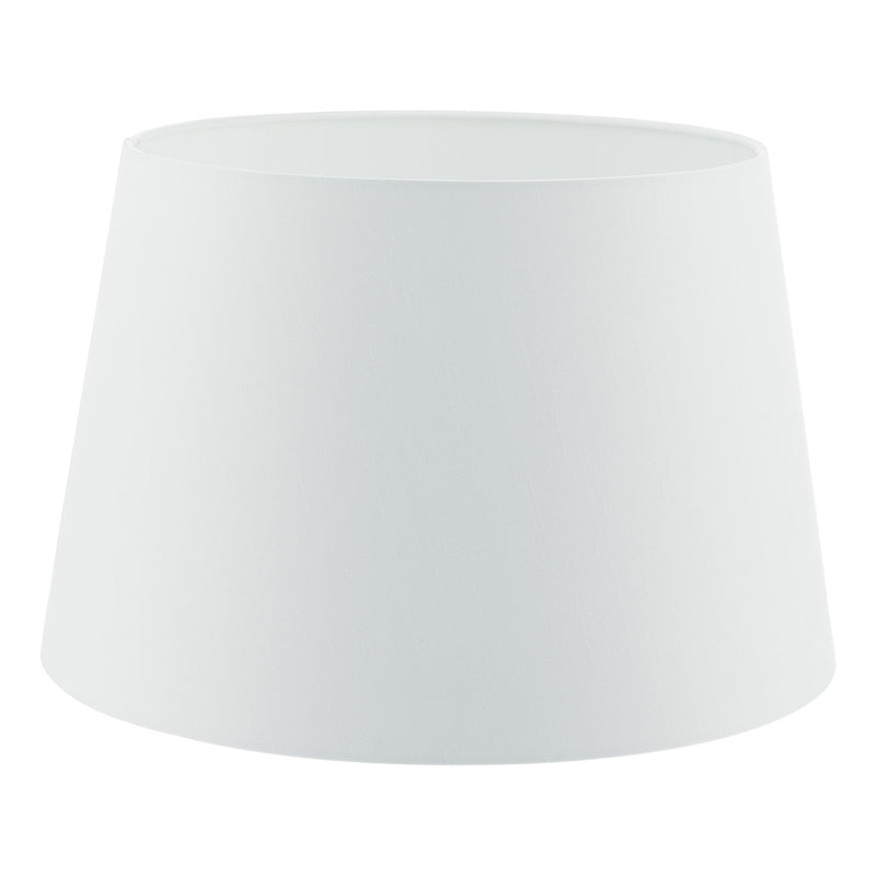 Load image into Gallery viewer, Dar Lighting CEZ182 Cezanne White Faux Silk Tapered Drum Shade 45cm - 34945

