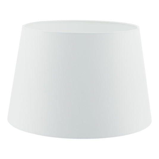 Dar Lighting CEZ182 Cezanne White Faux Silk Tapered Drum Shade 45cm - 34945