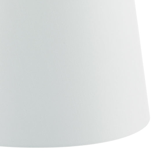 Dar Lighting CEZ182 Cezanne White Faux Silk Tapered Drum Shade 45cm - 34945