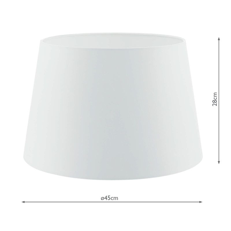 Load image into Gallery viewer, Dar Lighting CEZ182 Cezanne White Faux Silk Tapered Drum Shade 45cm - 34945
