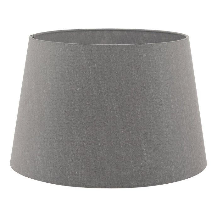 Dar Lighting CEZ1839 Cezanne Grey Faux Silk Tapered Drum Shade 45cm - 34947