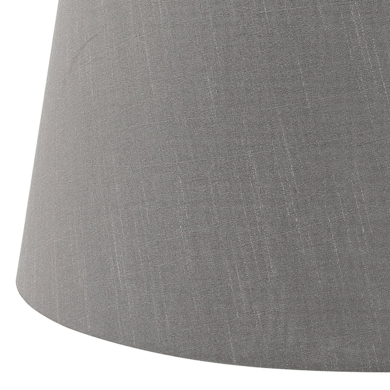 Load image into Gallery viewer, Dar Lighting CEZ1839 Cezanne Grey Faux Silk Tapered Drum Shade 45cm - 34947
