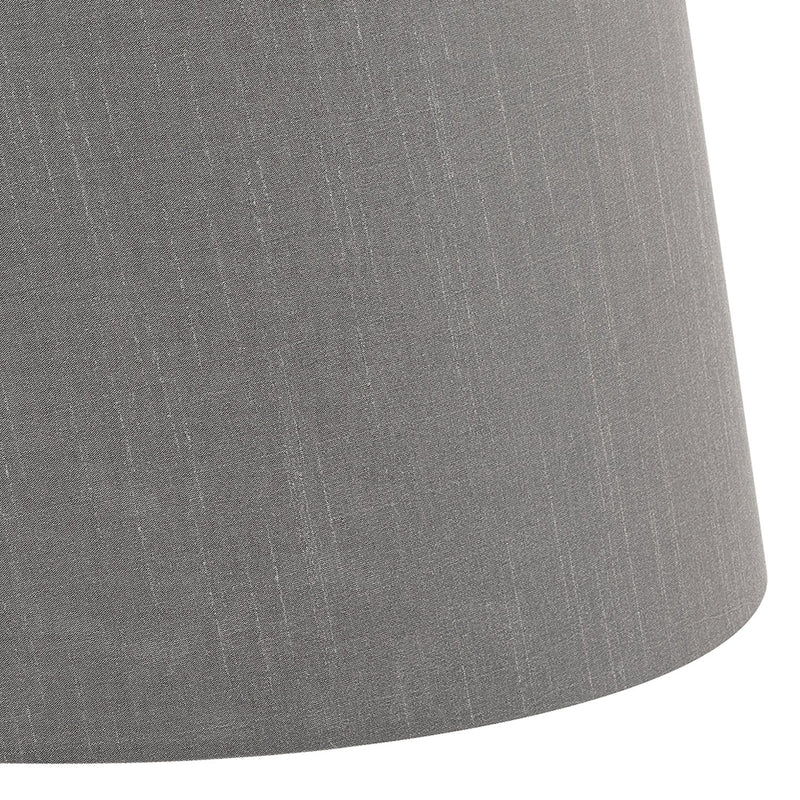 Load image into Gallery viewer, Dar Lighting CEZ1839 Cezanne Grey Faux Silk Tapered Drum Shade 45cm - 34947
