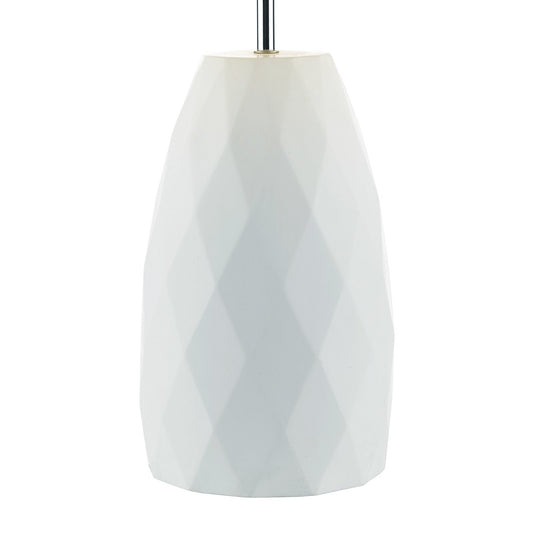 Dar Lighting CIA422 Ciara Table Lamp White Base c/w White Linen Shade - 34949