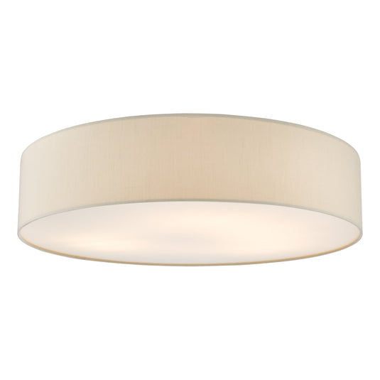 Dar Lighting CIE4801 Cierro 6 Light Flush Taupe With Diffuser 80cm - 36881