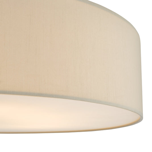 Dar Lighting CIE4801 Cierro 6 Light Flush Taupe With Diffuser 80cm - 36881