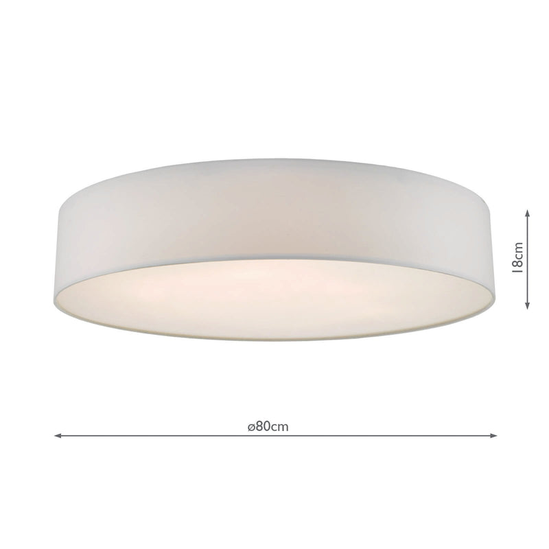 Load image into Gallery viewer, Dar Lighting CIE4815 Cierro 6lt Flush Ivory 80cm - 34950
