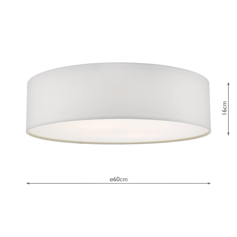 Load image into Gallery viewer, Dar Lighting CIE5015 Cierro 4lt Flush Ivory 60cm - 34952
