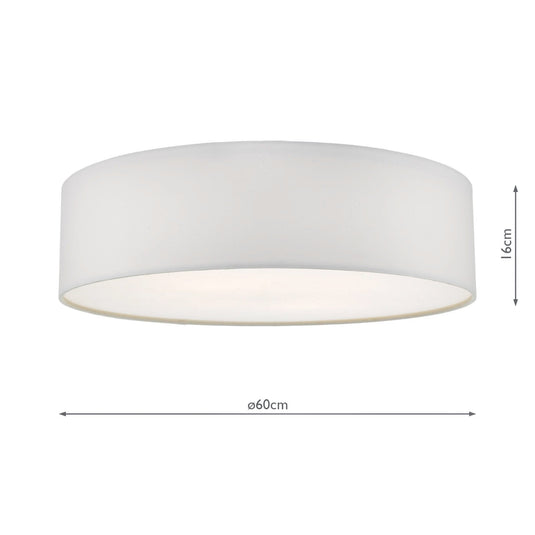 Dar Lighting CIE5015 Cierro 4lt Flush Ivory 60cm - 34952