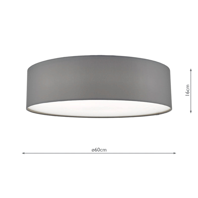 Load image into Gallery viewer, Dar Lighting CIE5039 Cierro 4lt Flush Grey 60cm - 34953
