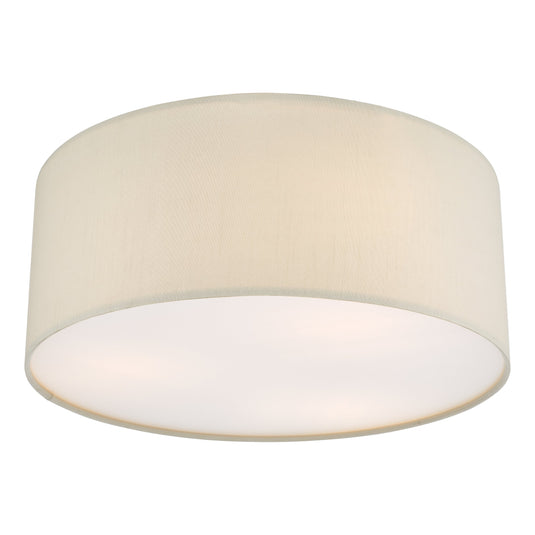 Dar Lighting CIE5201 Cierro 3 Light Flush Taupe With Diffuser 40cm - 36883