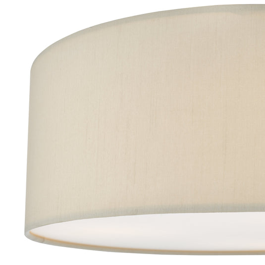 Dar Lighting CIE5201 Cierro 3 Light Flush Taupe With Diffuser 40cm - 36883