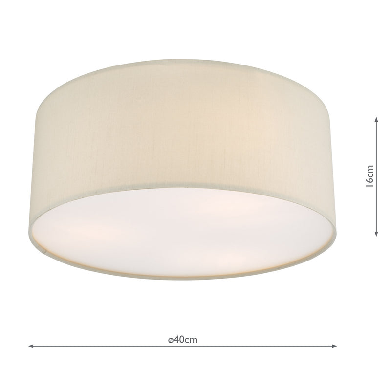 Load image into Gallery viewer, Dar Lighting CIE5201 Cierro 3 Light Flush Taupe With Diffuser 40cm - 36883

